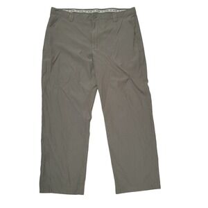 Solitude Olive Green Casual Pants 42x30 Hawaiian Print‎ Waistband Vintage Office